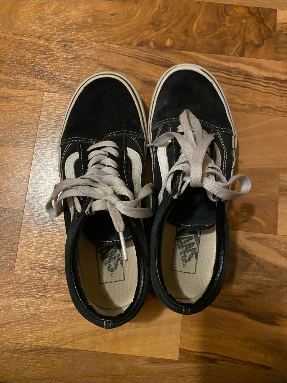 Vans Black Suede & White Stripe Low-Top Sneakers